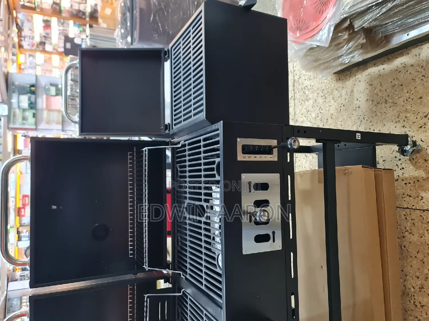 Commercial Double BBQ Grill Stove Both Charcoal and Gas