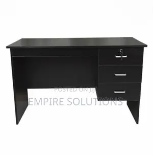 Black Office Table 120cm