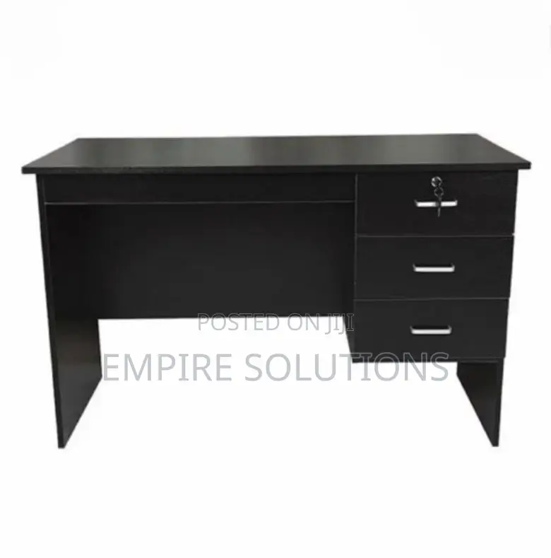 Black Office Table 120cm