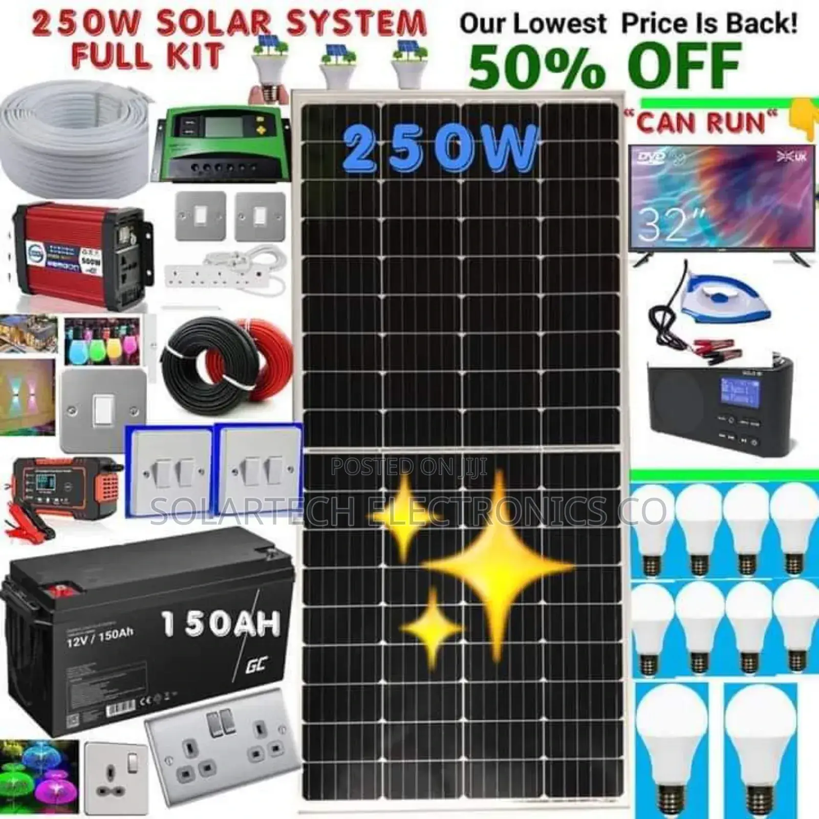 250W Complete Solar System