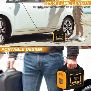 KODAGIA Portable Air Tire Compressor 12VDC|110VAC Dual Power