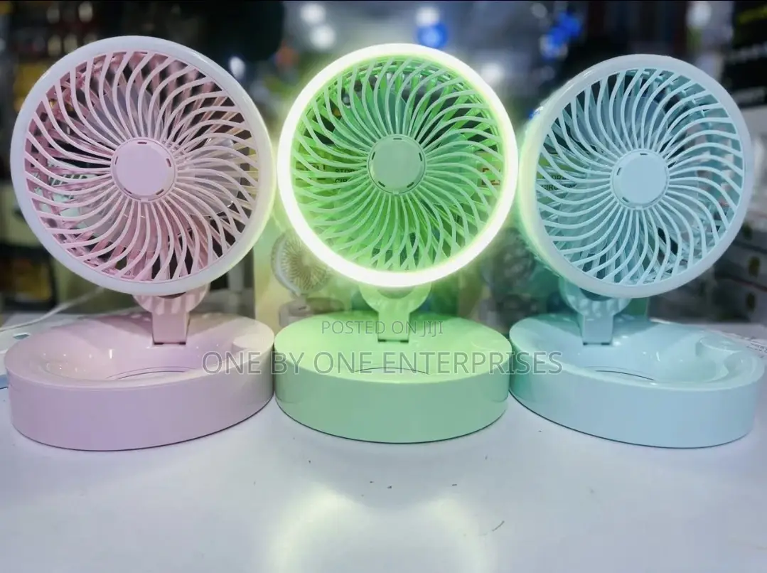 Portable Fan With Led Light Desktop Fan