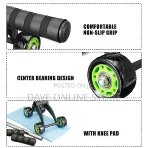 4 Wheels Roller Workout Exercise Fitness Machine Home Gym