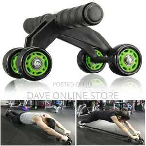 4 Wheels Roller Workout Exercise Fitness Machine Home Gym
