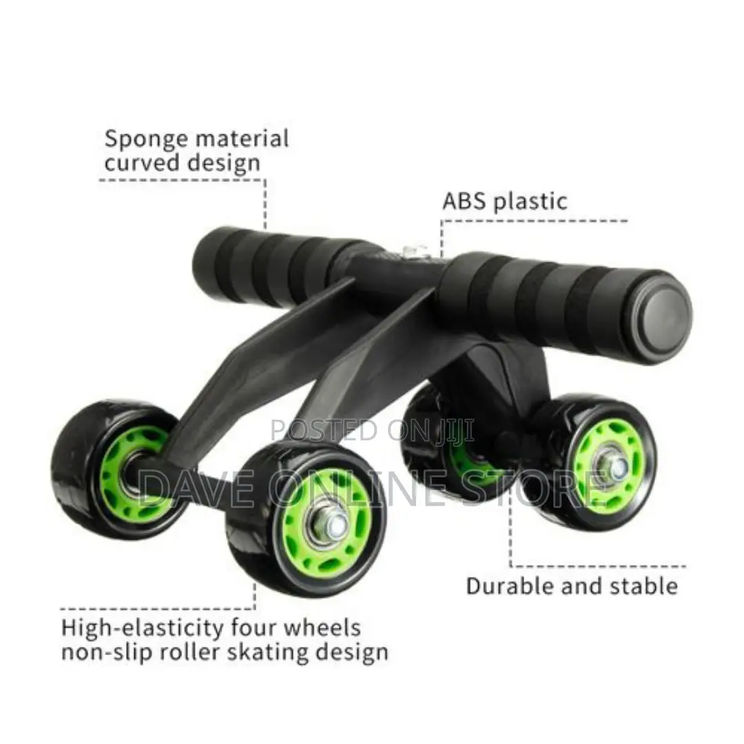 4 Wheels Roller Workout Exercise Fitness Machine Home Gym