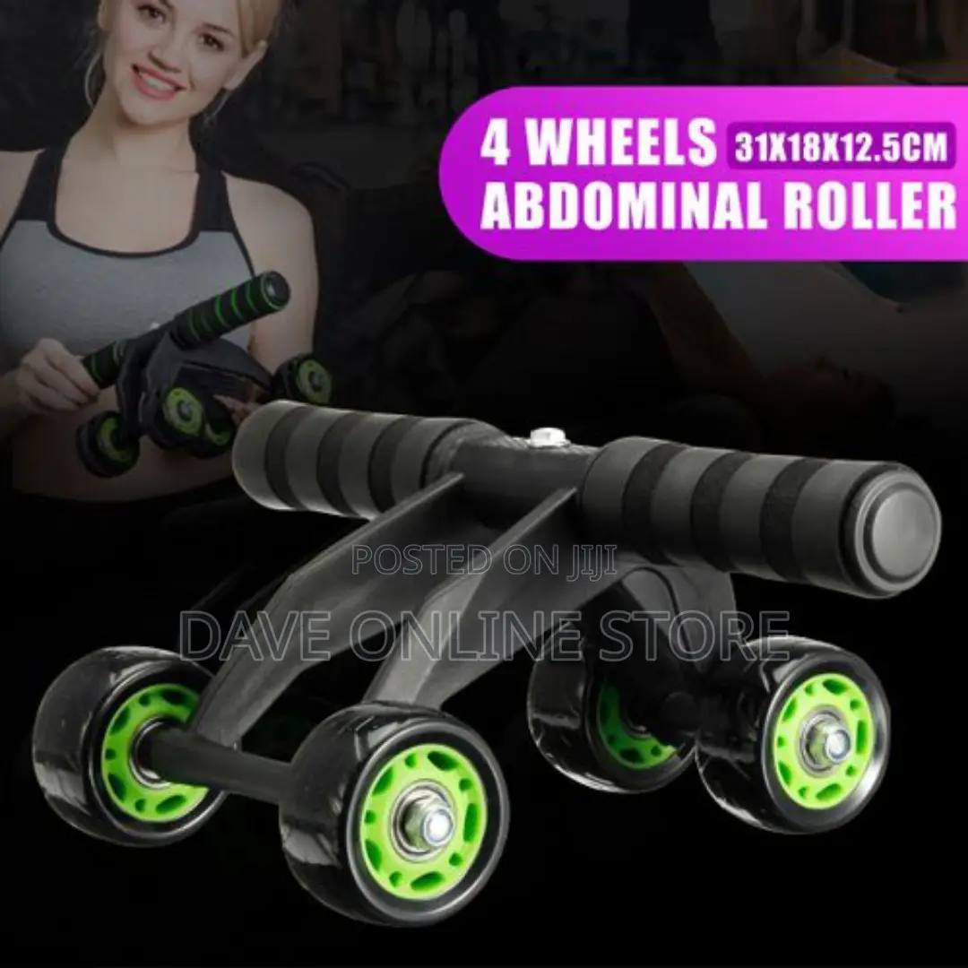 4 Wheels Roller Workout Exercise Fitness Machine Home Gym