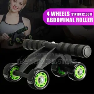 4 Wheels Roller Workout Exercise Fitness Machine Home Gym