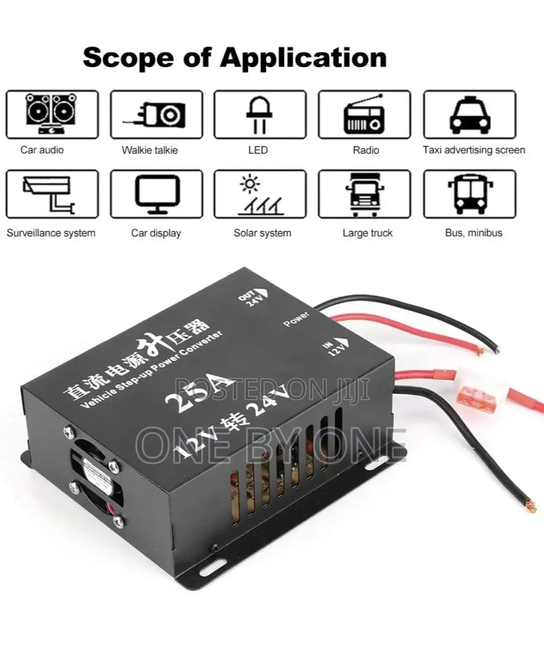 Vehicle Step Up Power Converter 12v-24v 25A Modification