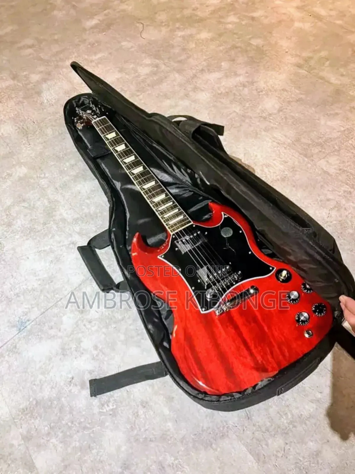 Strong Quality Electric Solo Guitar Bag Double Padded Sponge