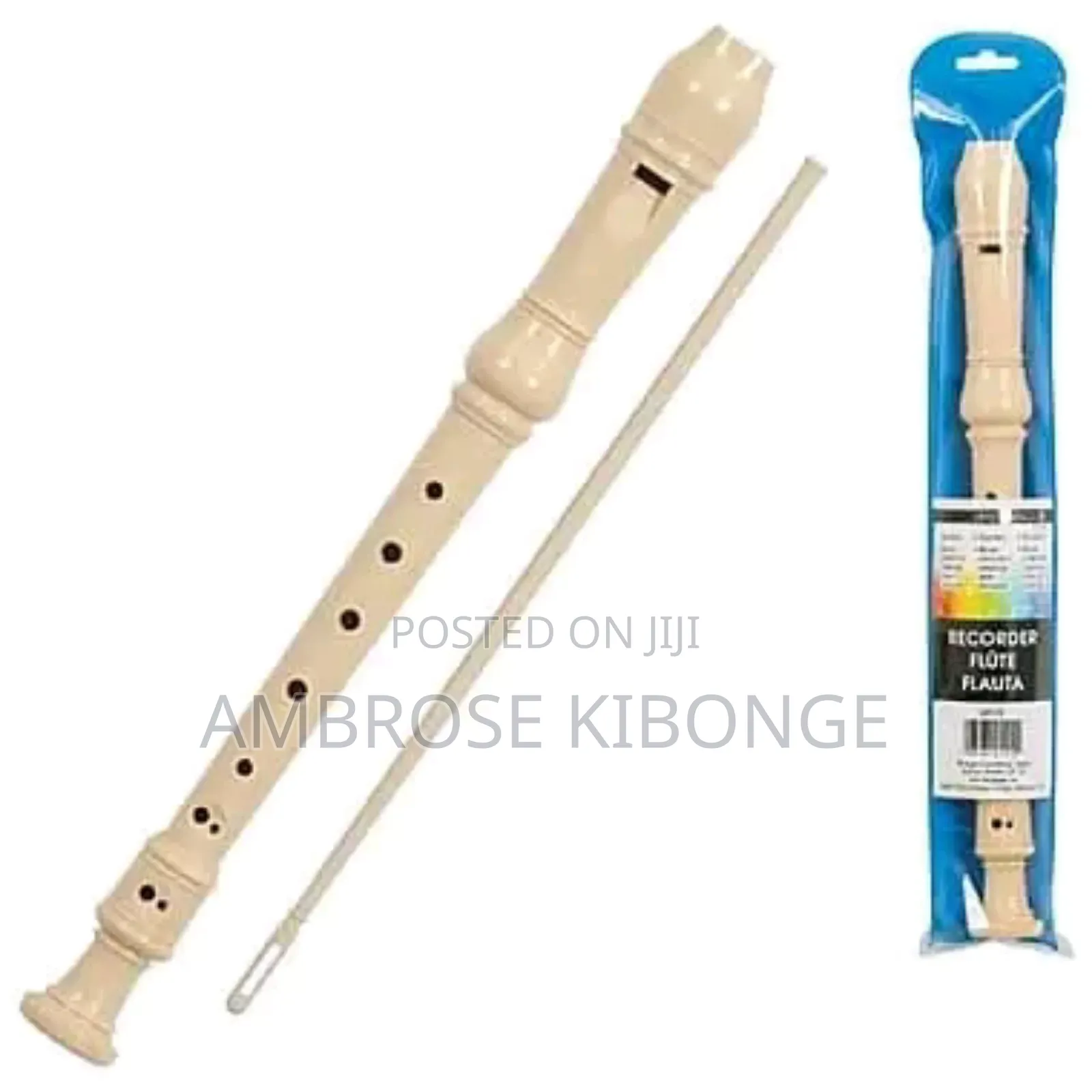 Open Key Descant/Soprano Flute Recorder With Cleaning Rod.