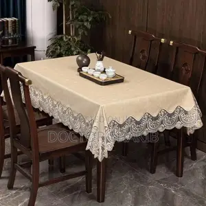 Lace PU Leather Waterproof Table Cloth