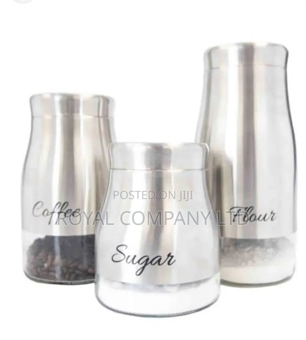Canister Tins Salt, Sugar and Pepper
