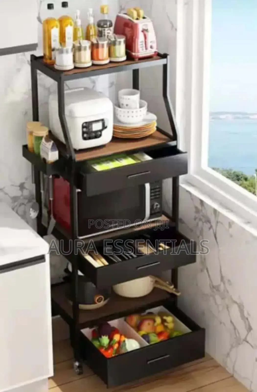 Kitchen Shelf Floor Multi-Layer Cabinet