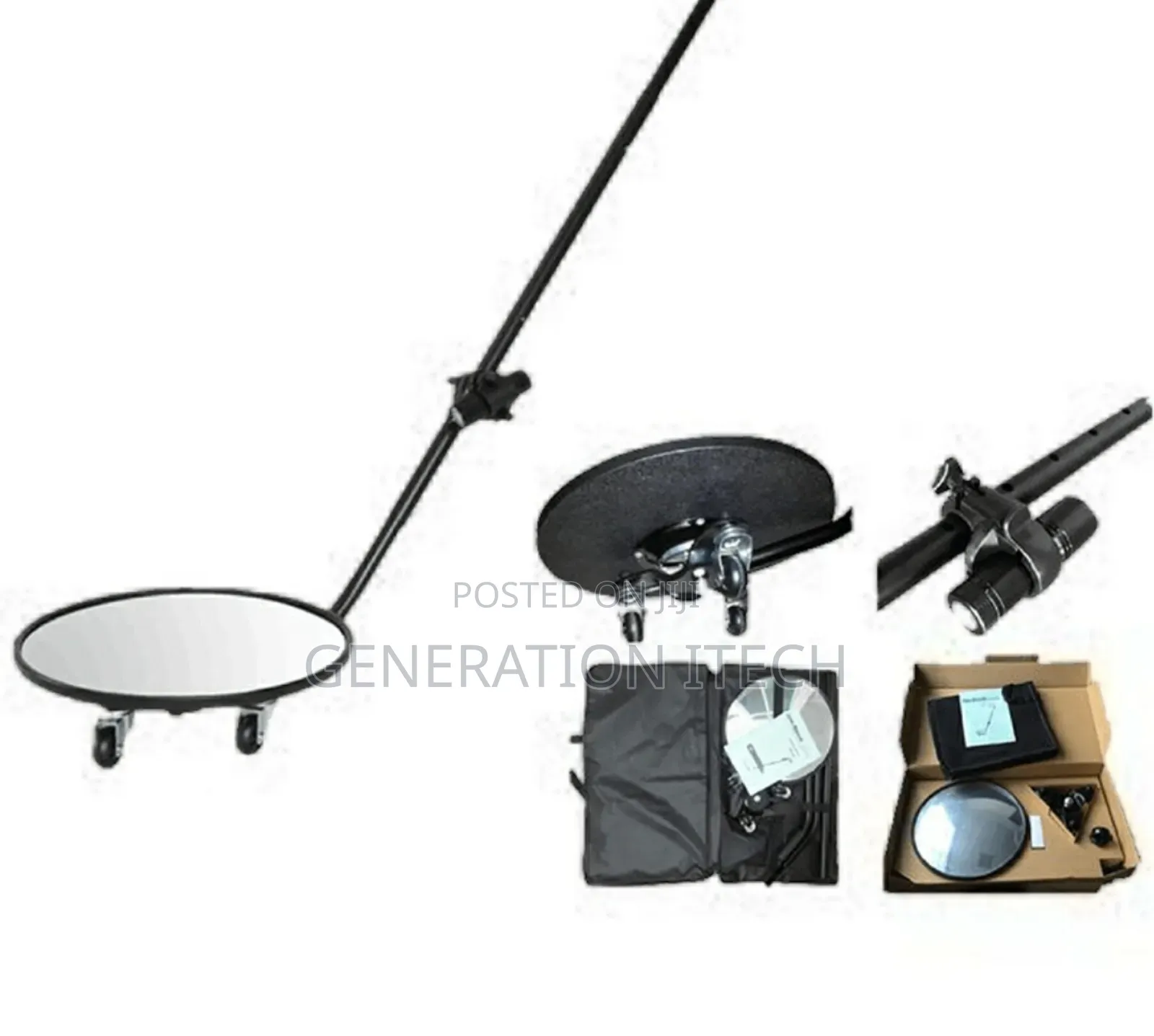 Under Vehicle Search Mirror With Led Torch Light- 12 Inches