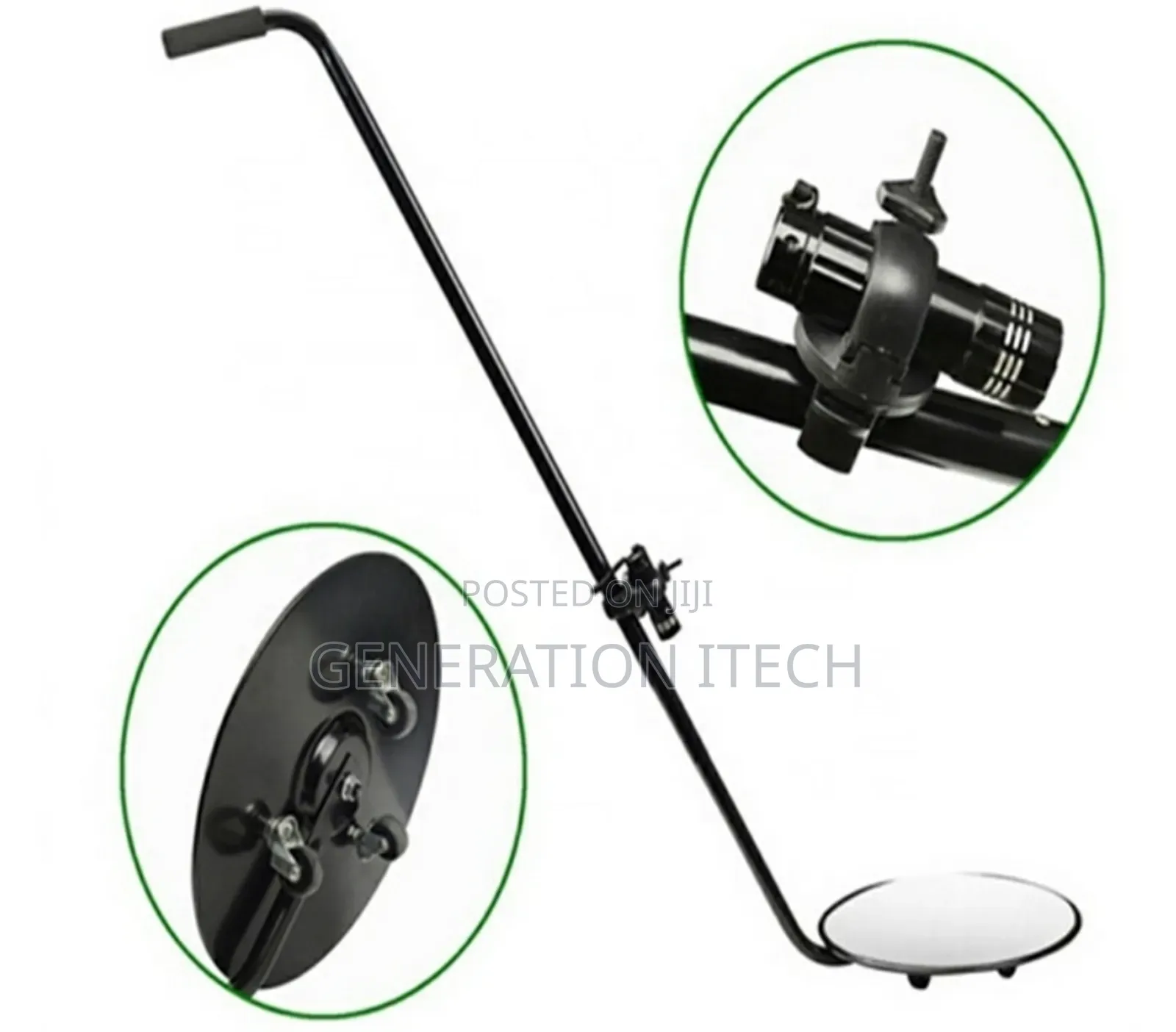 Under Vehicle Search Mirror With Led Torch Light- 12 Inches