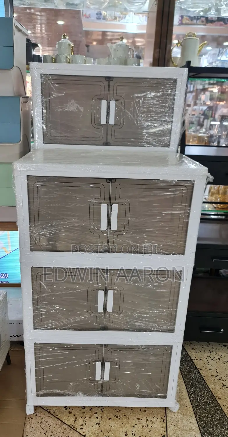 3 Layers Plastic Foldable Storage Box /Wardrobe