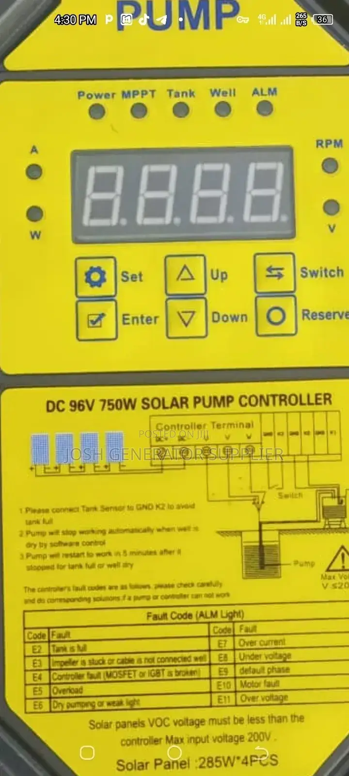 DC 96v Solar Pump Controller