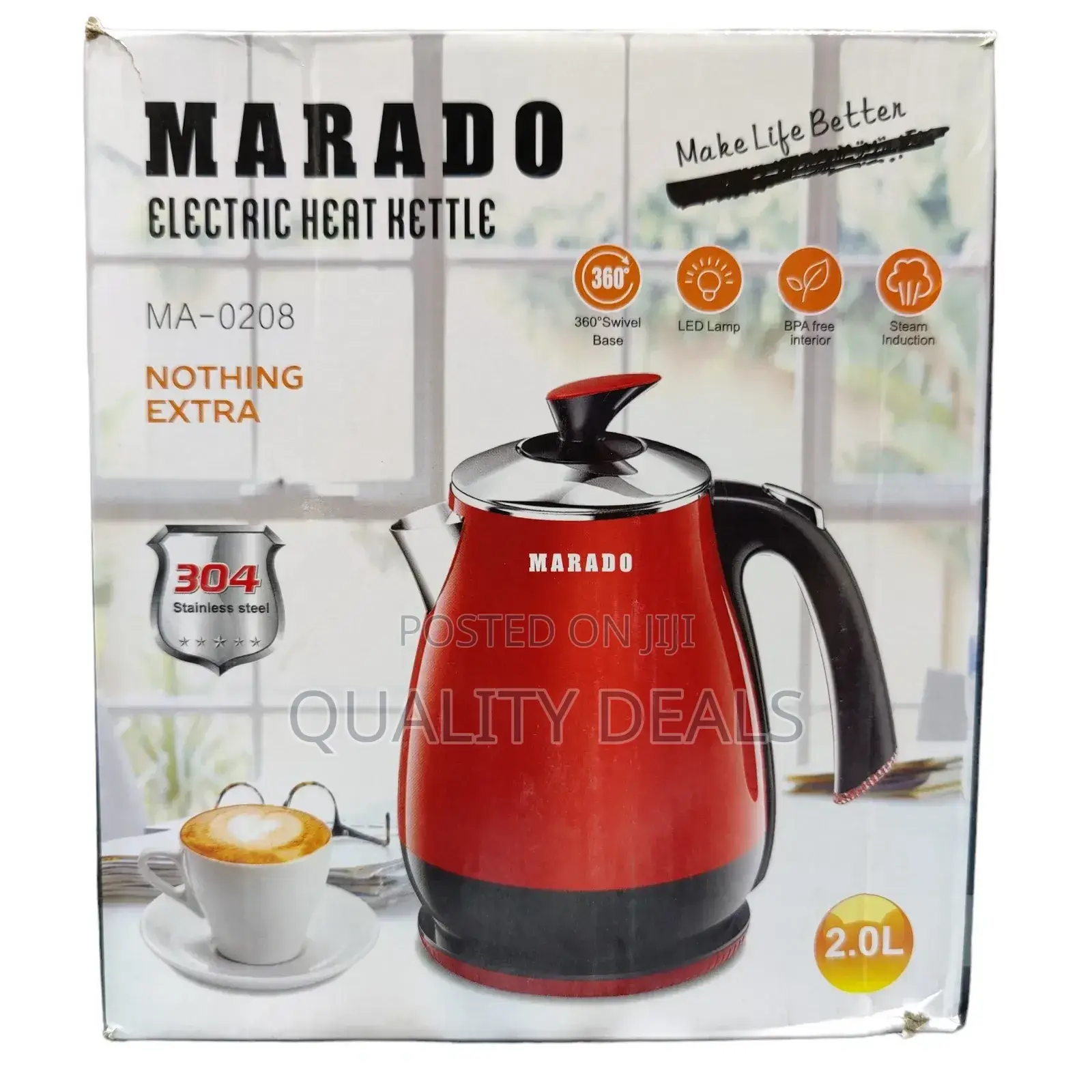 Marado 2L Red Electric Kettle
