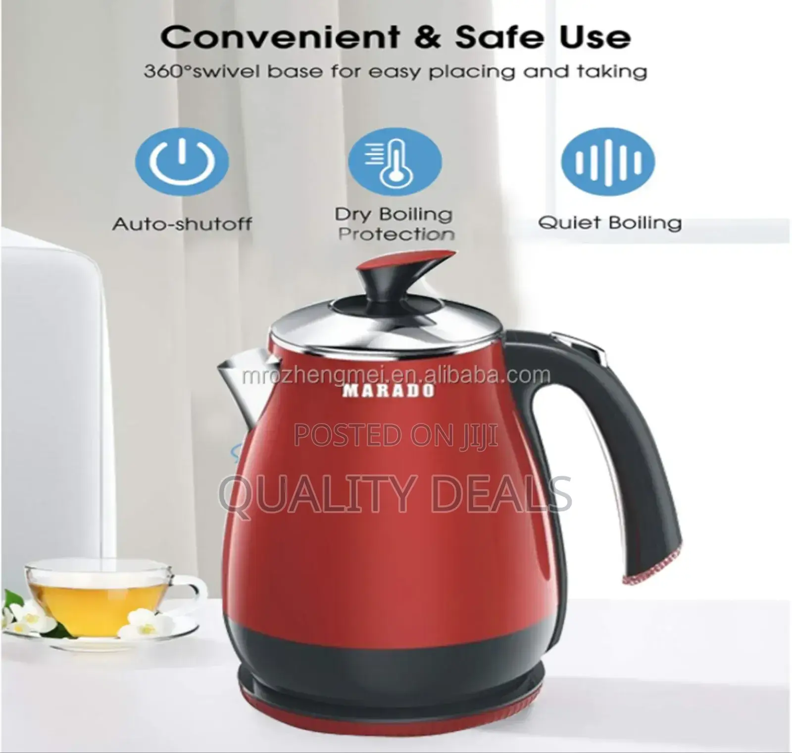 Marado 2L Red Electric Kettle