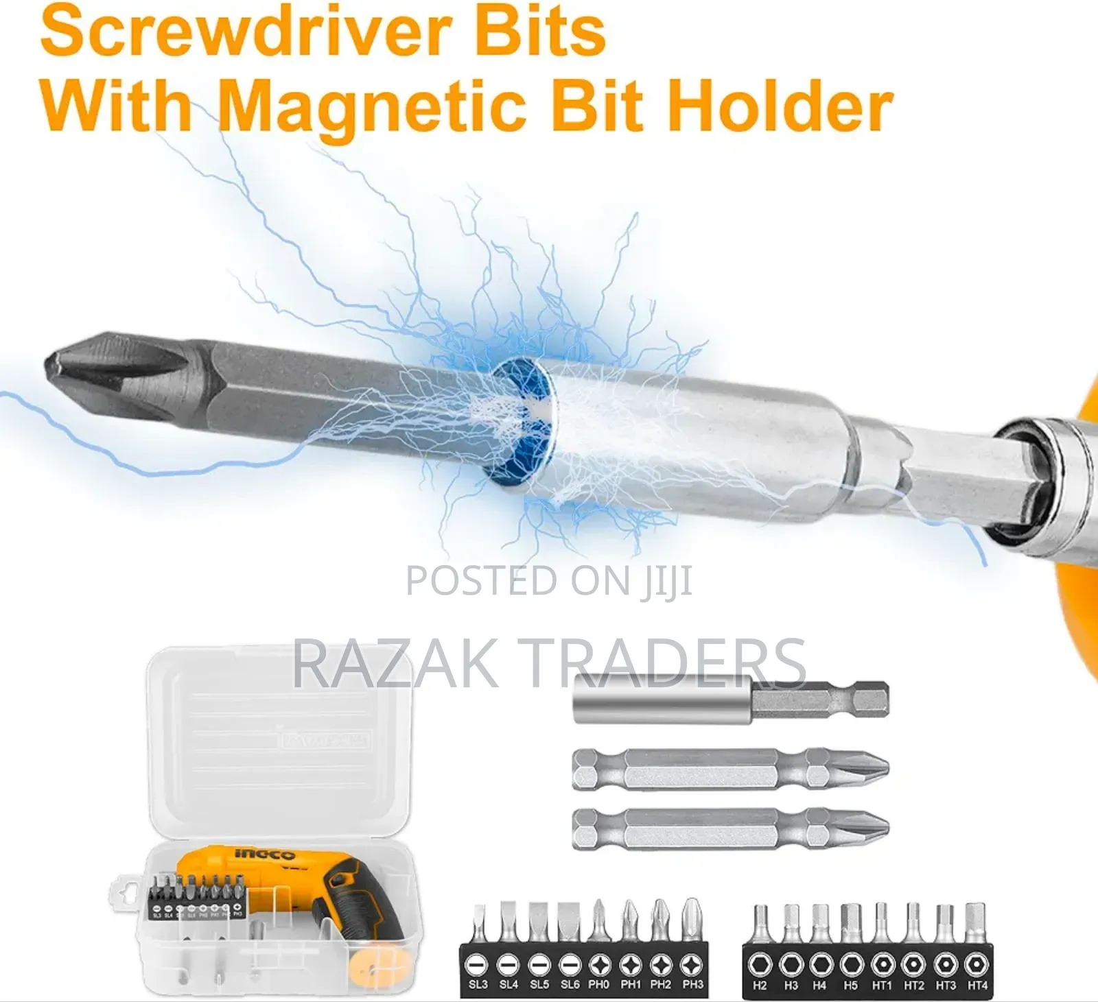 4V Lithium-Ion Cordless Screwdriver With Adjustable Handle