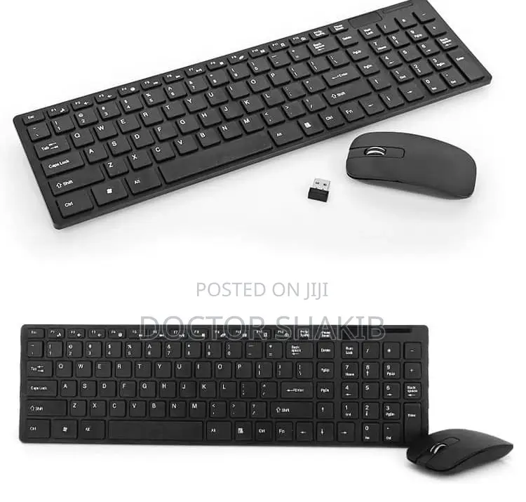 Generic Wireless Keyboard and Mouse Set-Black