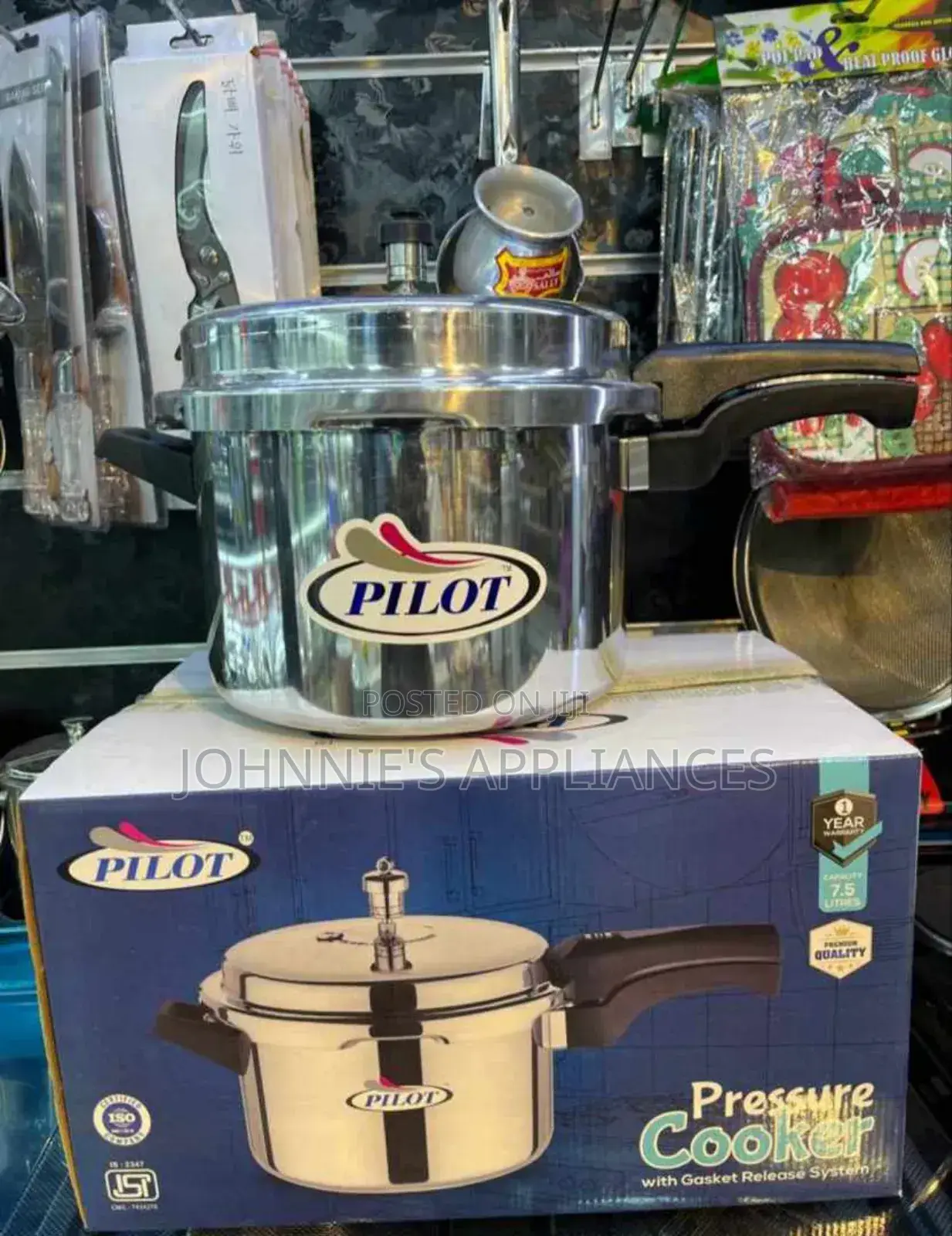Pilot Non Electric Pressure Cooker Heavy Duty 7.5L