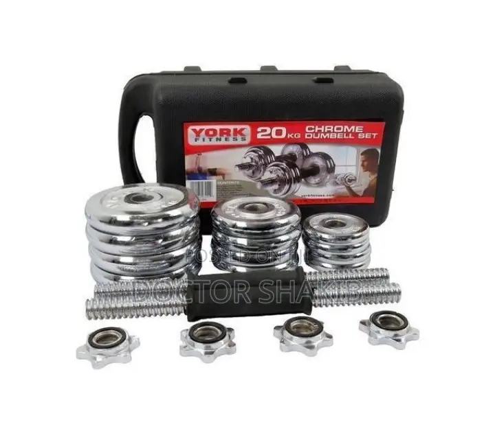 York 20kg Plated Adjustable Dumbbell Set