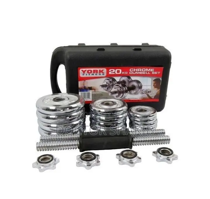 York 20kg Plated Adjustable Dumbbell Set