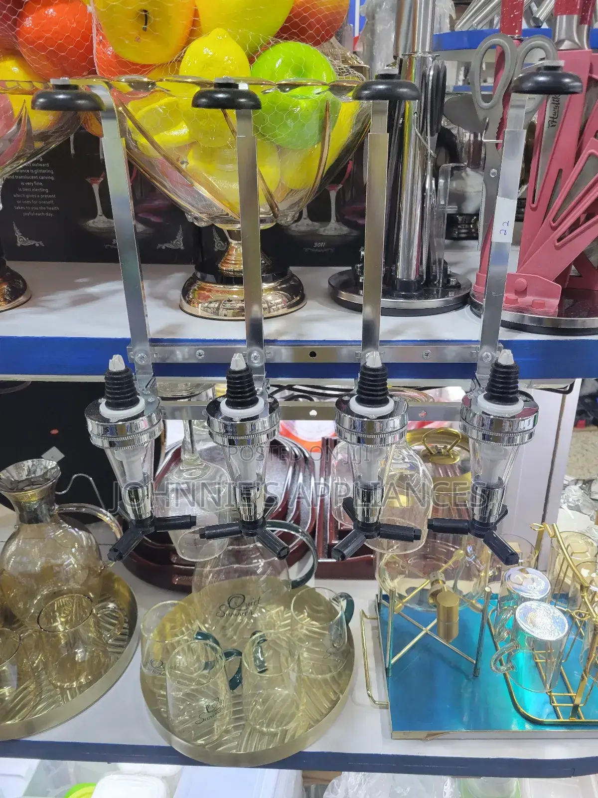 Multifunctional Bar Butler Wine Holds 4 Bottles