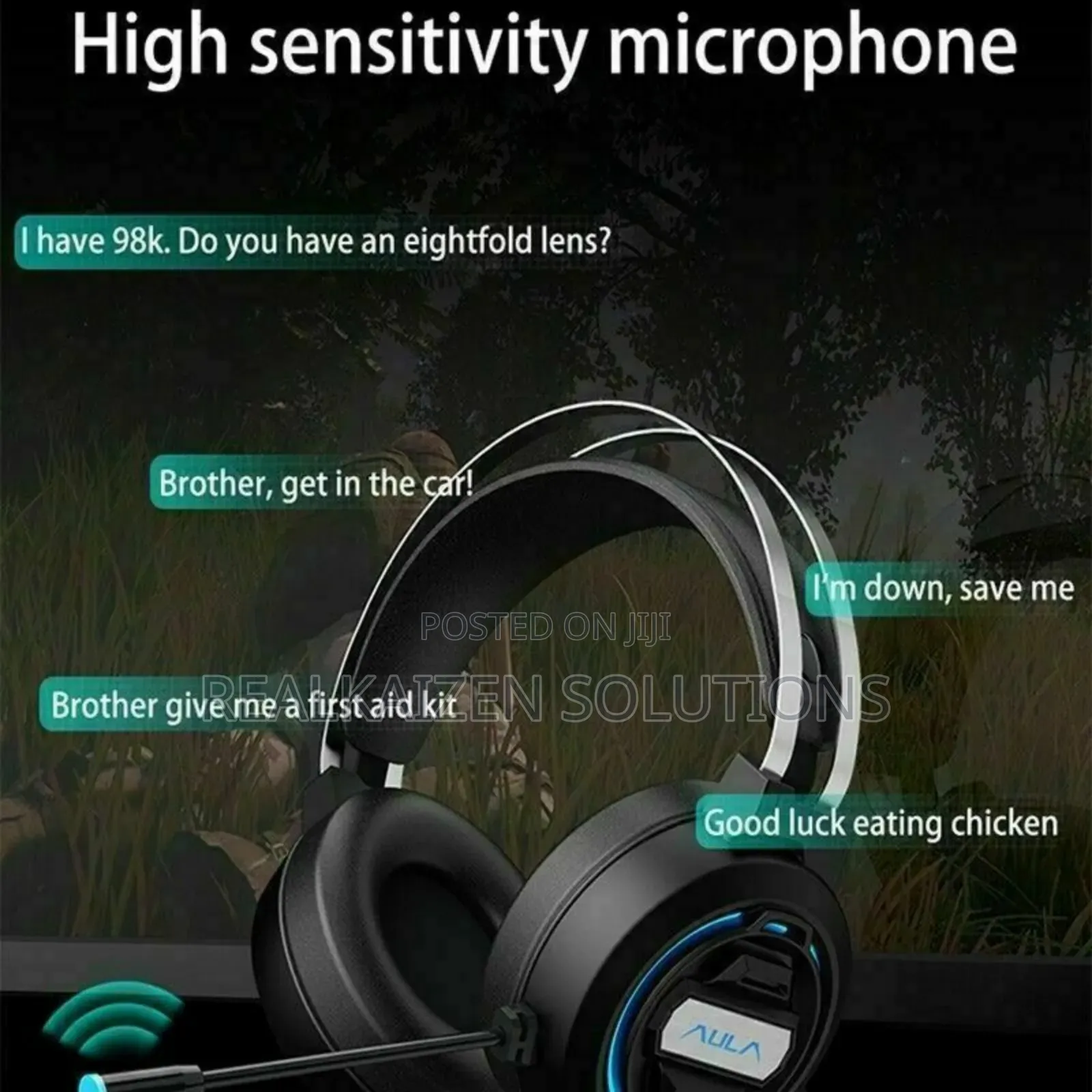 AULA USB Wired Gaming Headset With Microphone Surround Sound