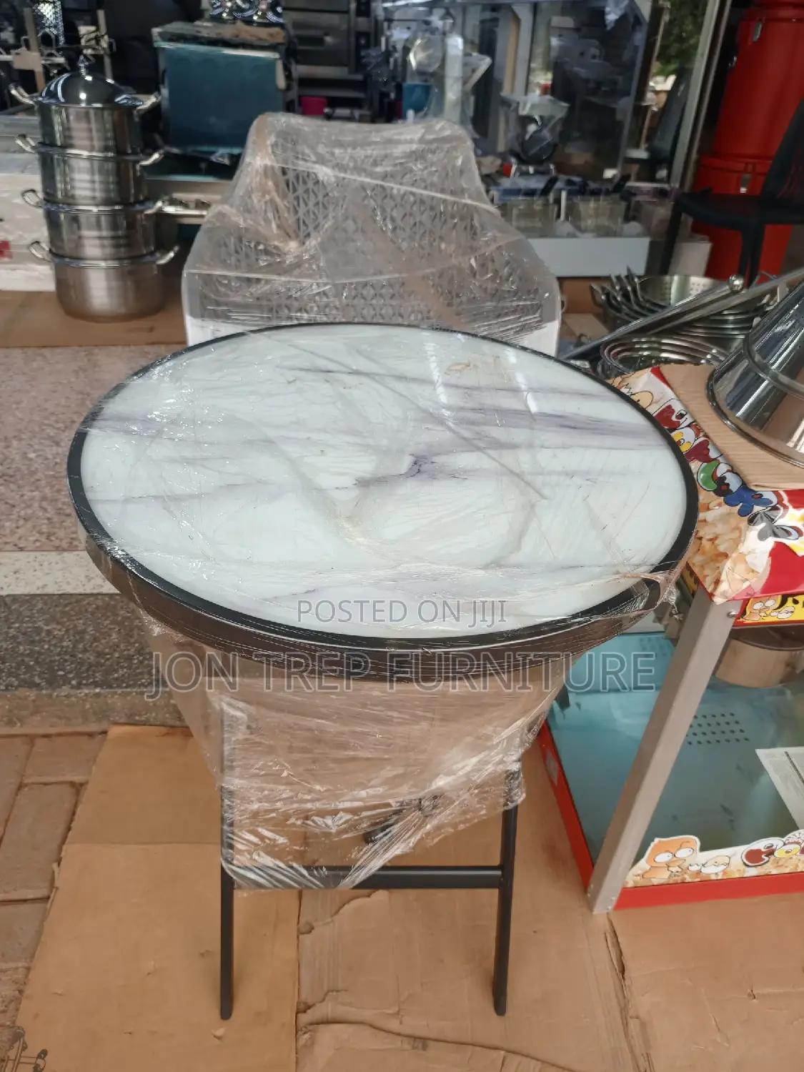 Foldable Glass Table and One Chair.