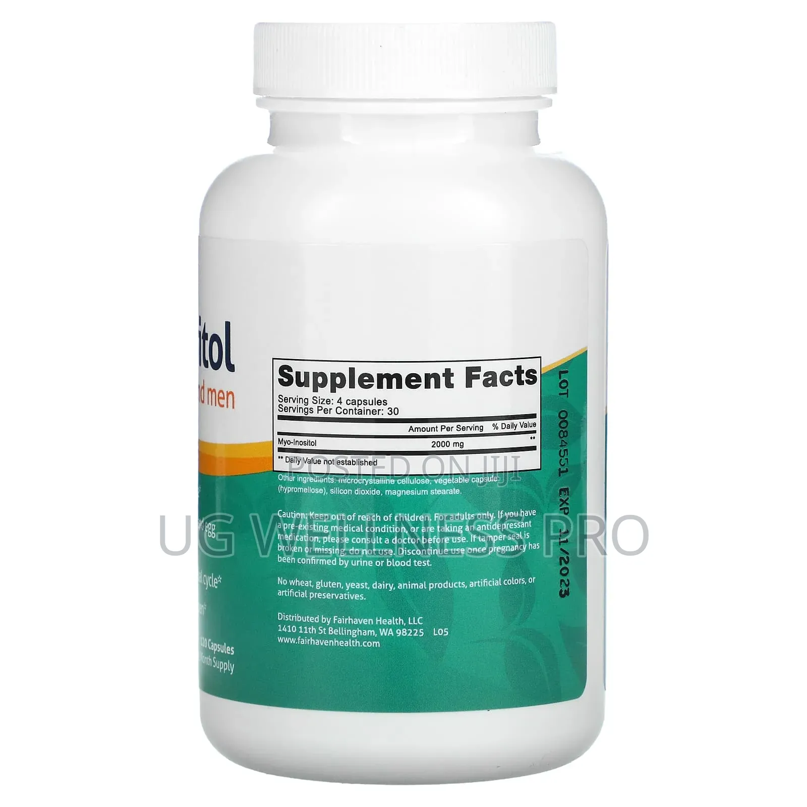 Fairhaven Health, Myo-Inositol, for Women and Men, 120 Caps