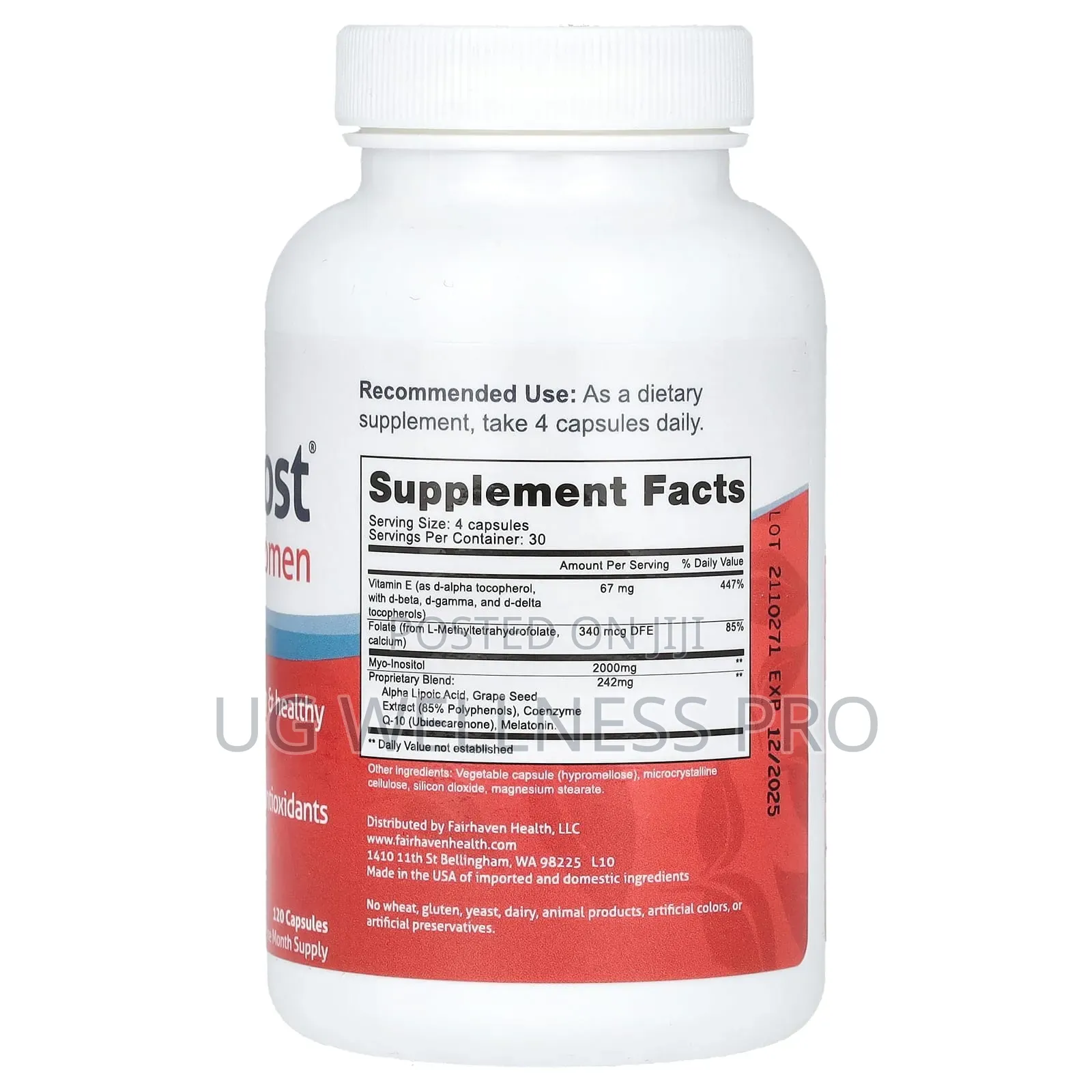 Fairhaven Health, Ovaboost for Women, 120 Capsules