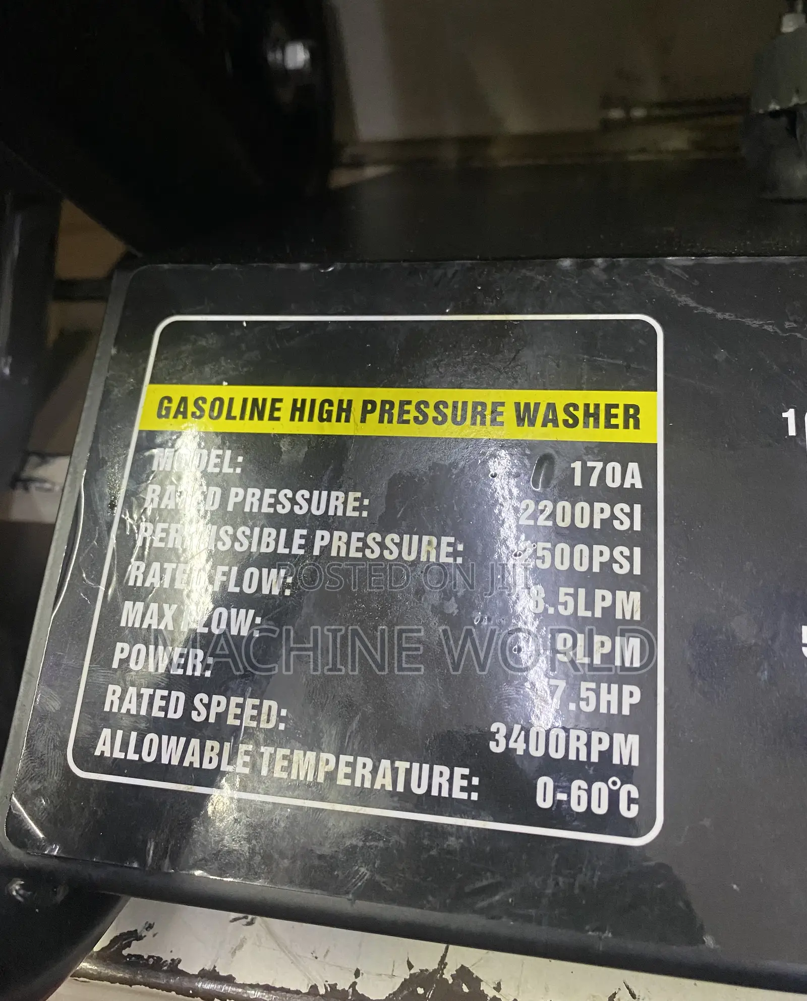 Jialile Car /Pressure Washer Gasoline(Jet Car Washer)