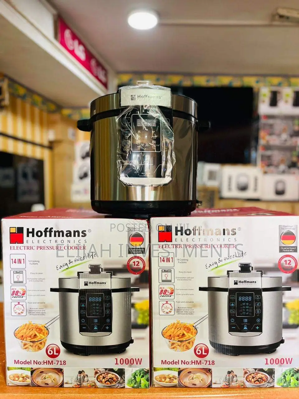 1000W Hoffman’S Electric Pressure Cooker (6L)