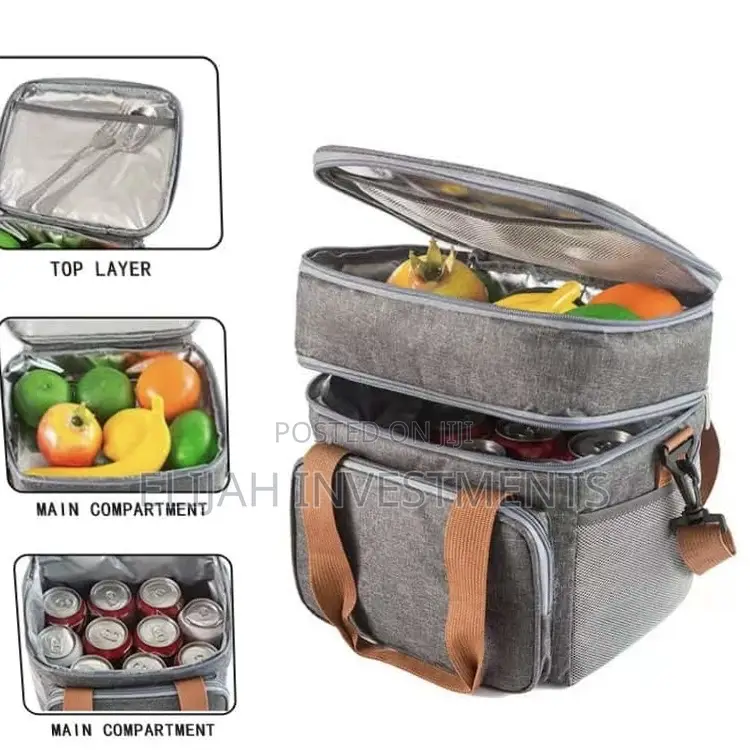 Diuble Deck Large Capacity Lunch Bag