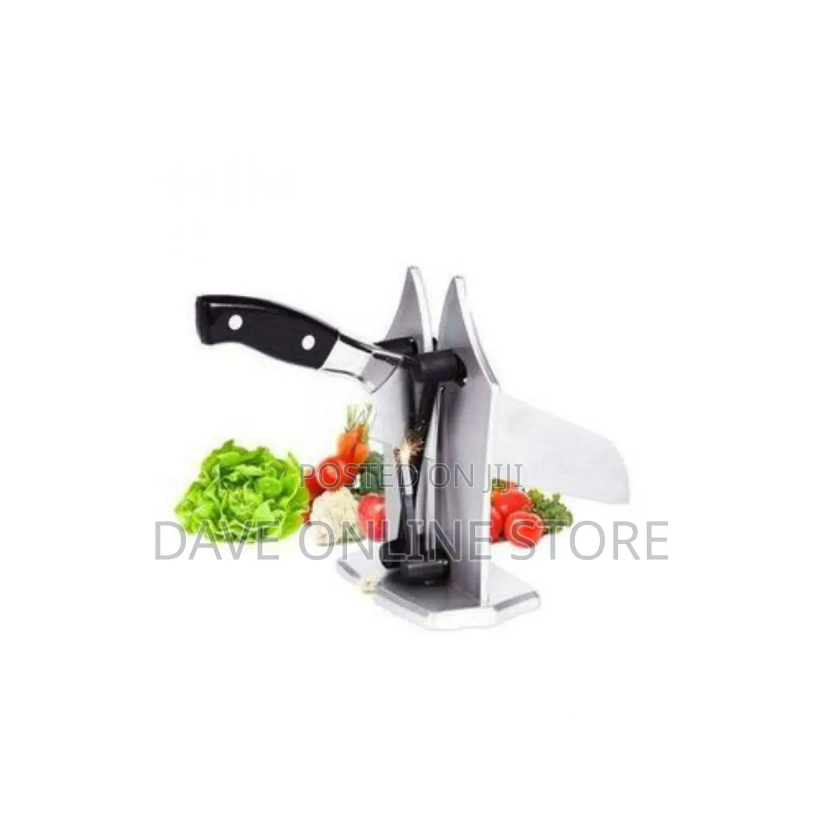 Stainless Steel Manual Knife Sharpener - Silver