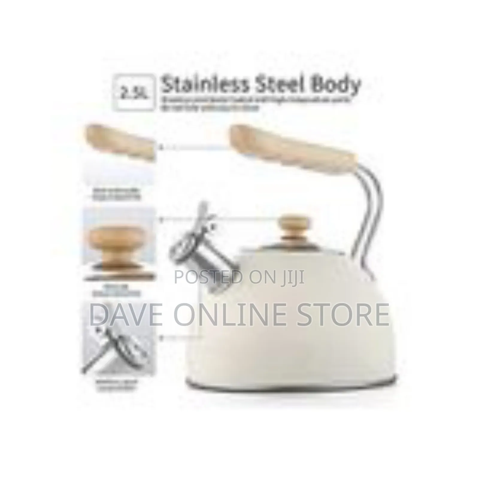 2.5 Litre Teapot Stainless Steel Whistling Tea Kettle