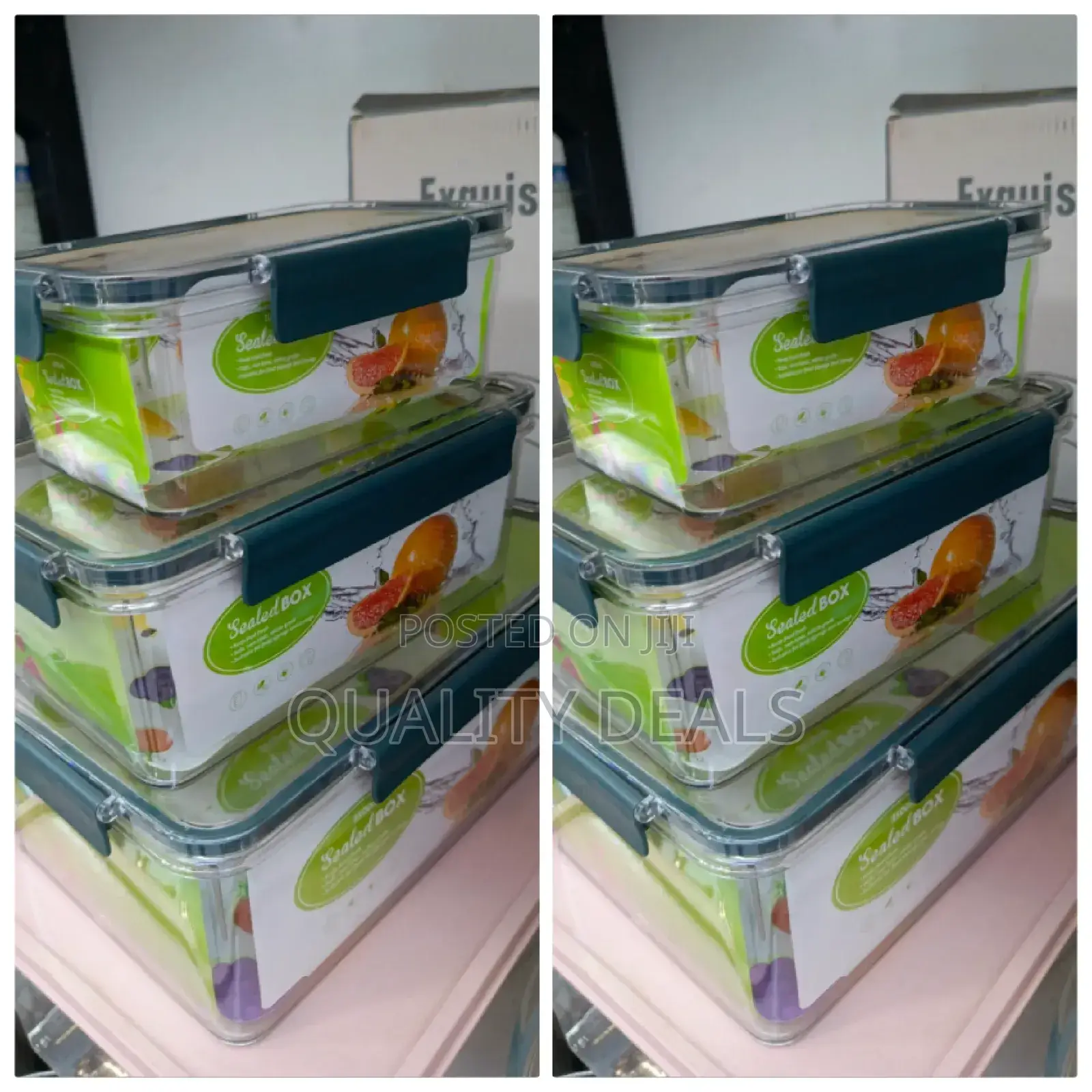 3 Pieces Set of Clear Food Storage Containers