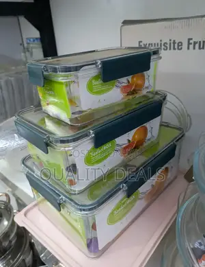 3 Pieces Set of Clear Food Storage Containers