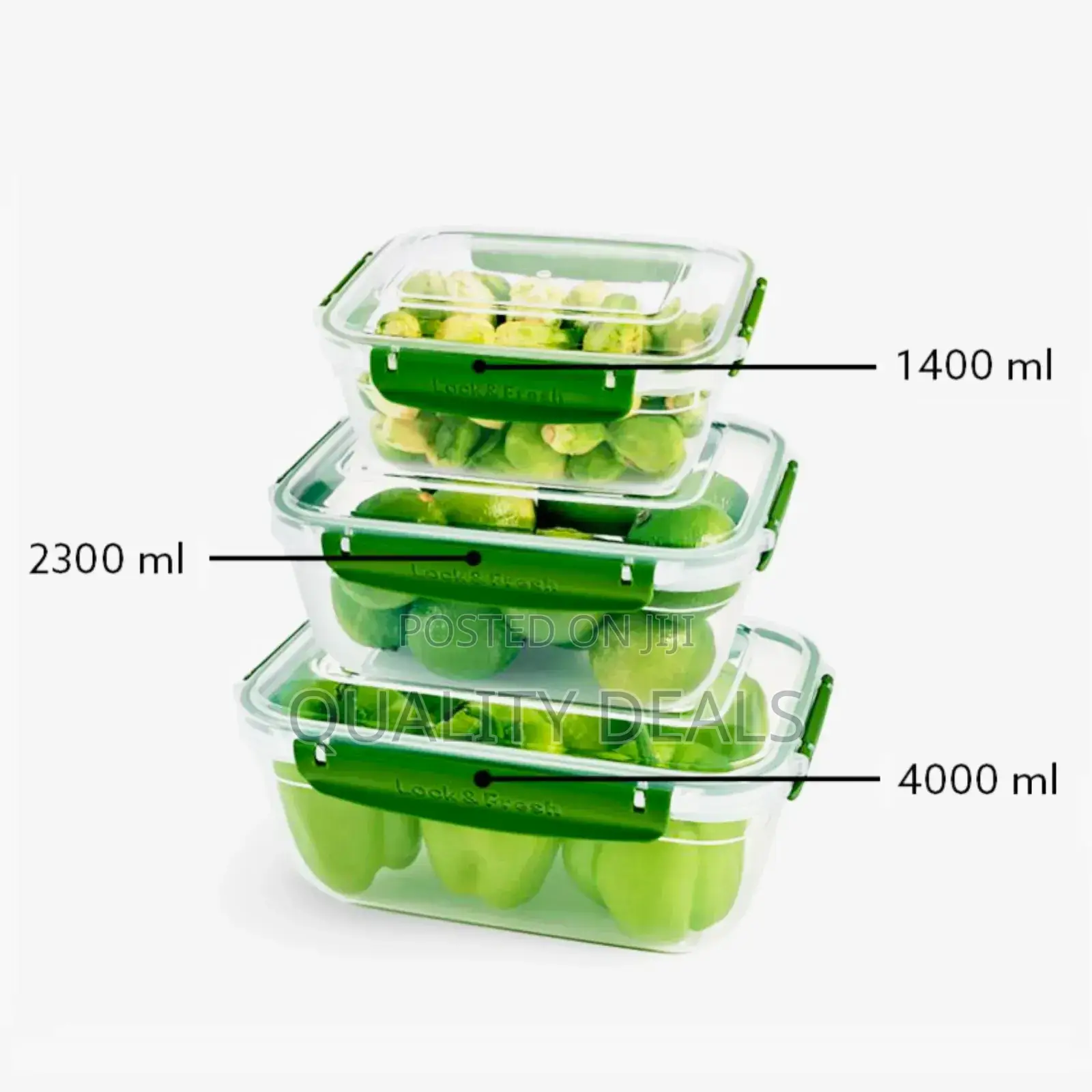 3pcs Plastic Storage Containers