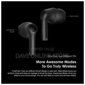 Oraimo Freepods 3c True Wireless Earbuds - Black