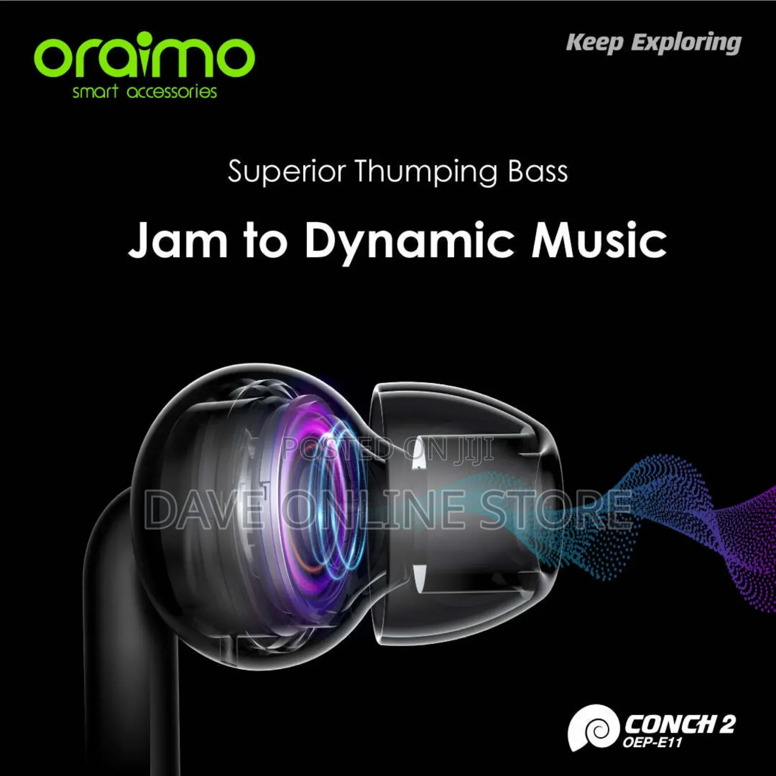 Oraimo Conch 2 Stylish Deeper Bass in-Ear Earphone