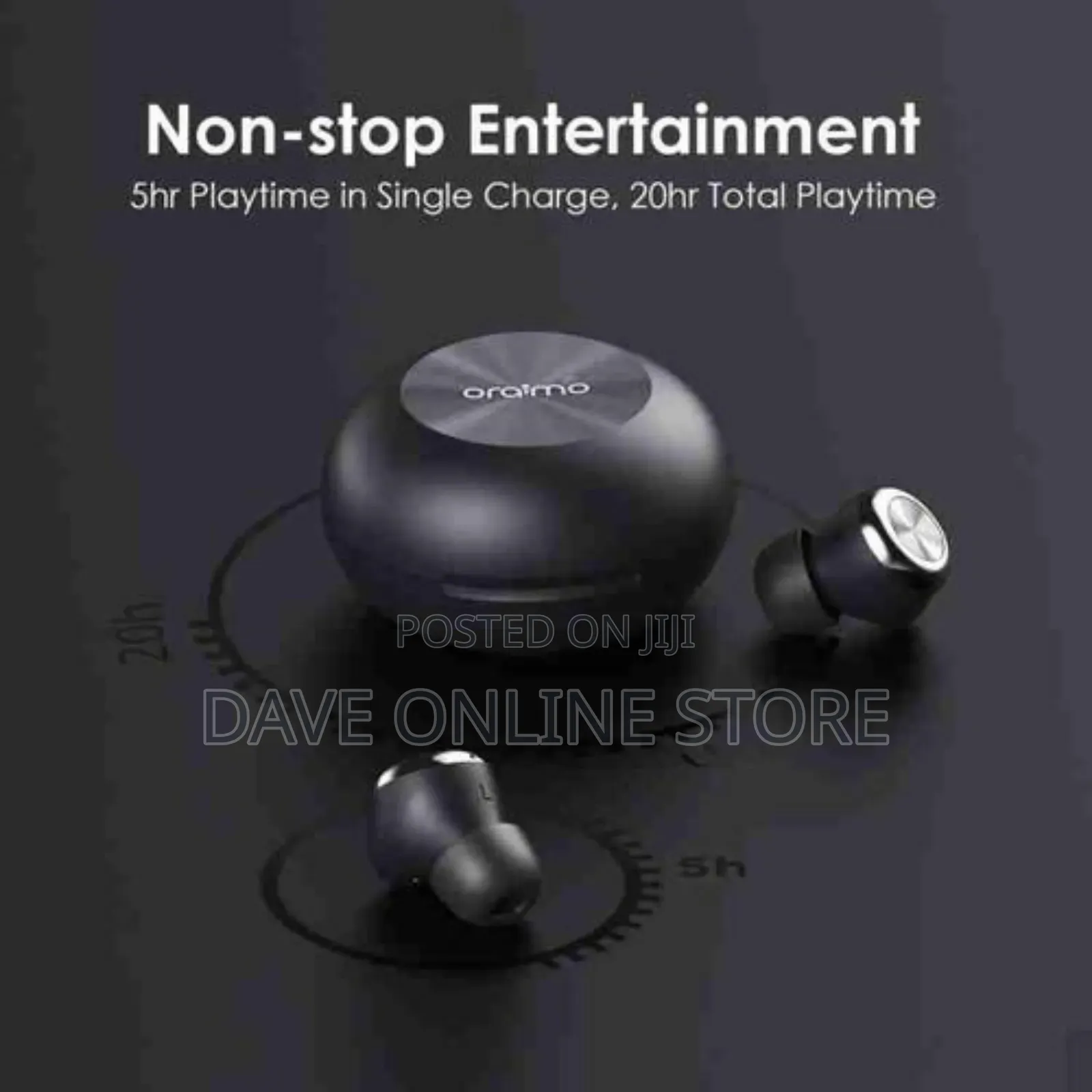 Oraimo Airbuds 3 TWS True Wireless Bluetooth Earbuds- Black
