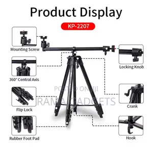 Jmary KP-2207 Overhead Professional Vloging 2 in 1 Tripod