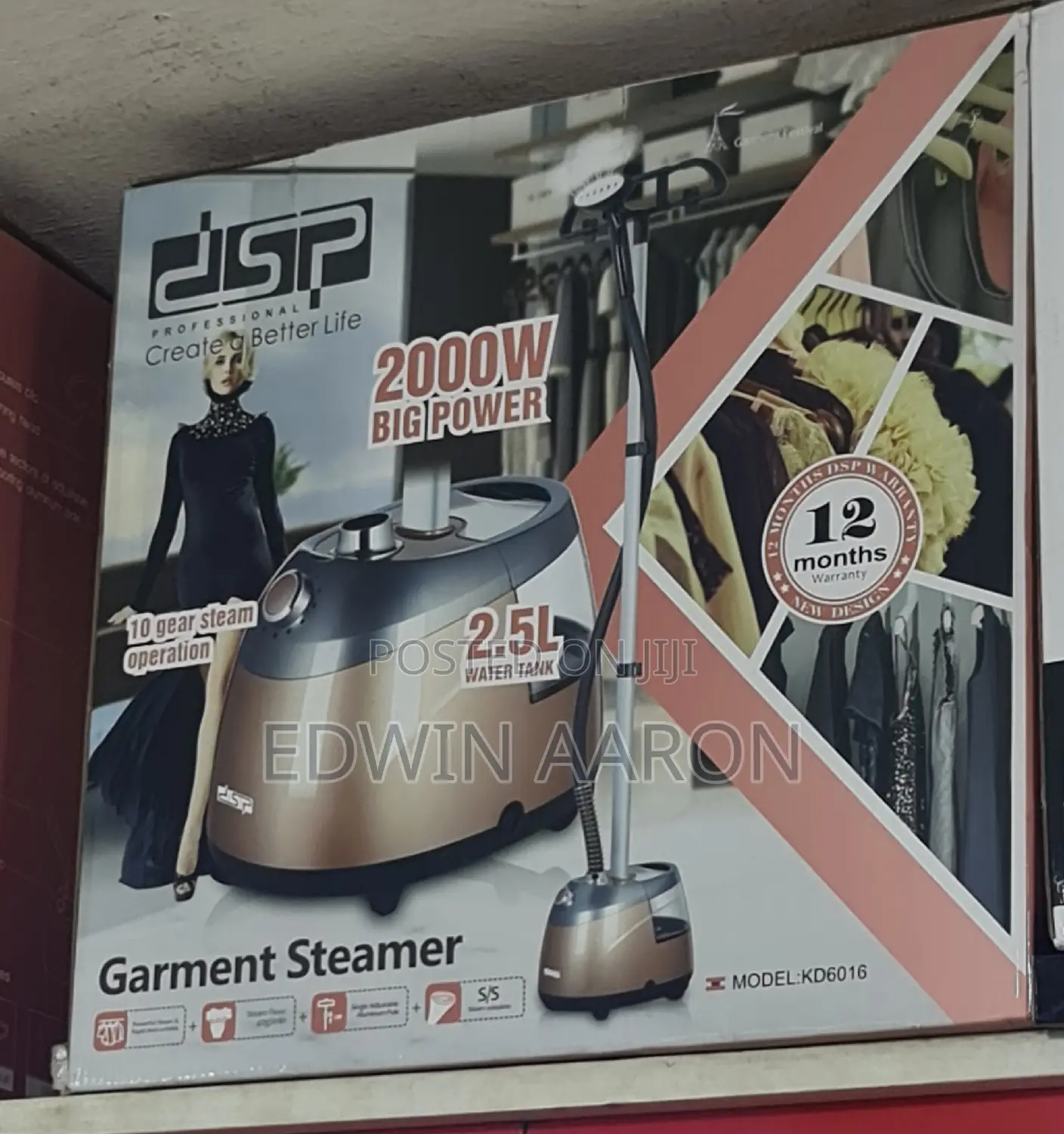 DSP Garment Steamer 2.5L Tank