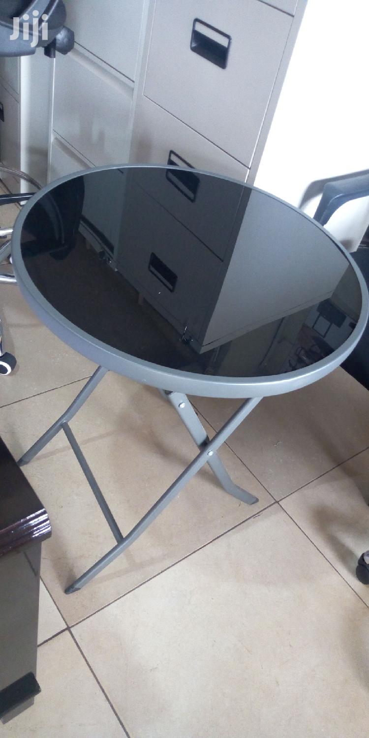 Round Foldable Glass Table