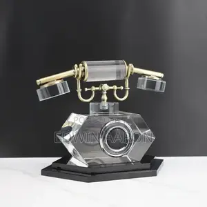 Vintage Glass Crystal Decor Telephone