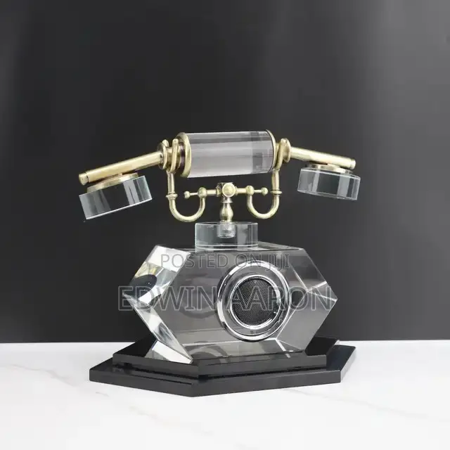 Vintage Glass Crystal Decor Telephone