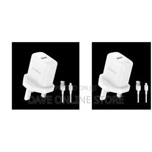 Oraimo U66s+M53. Compact 2a Fast Charger- WHITE/ BLACK